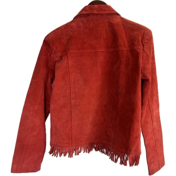 Jou Jou Skins Candy Red Leather Western Jacket Women’s Size L - Picture 5 of 10